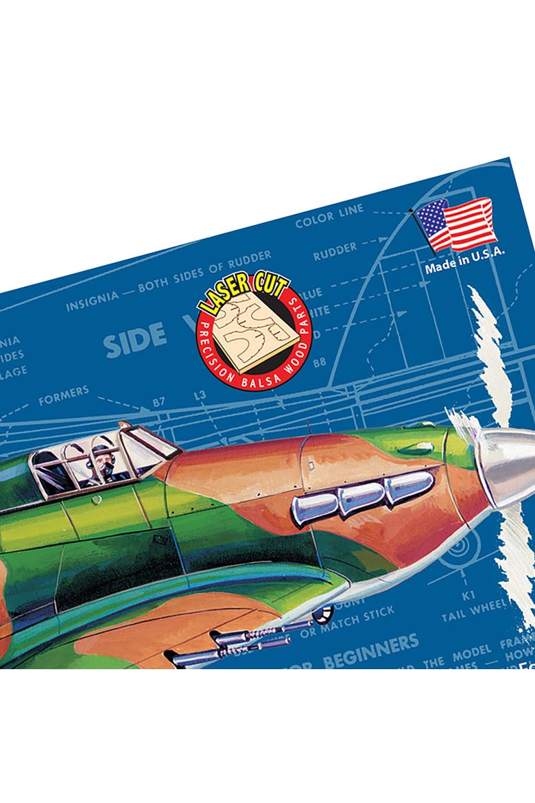 Flying Model Kit - Hawker MK-1 Hurricane, DIY Airplane Building, Alternate, color, Multicolored