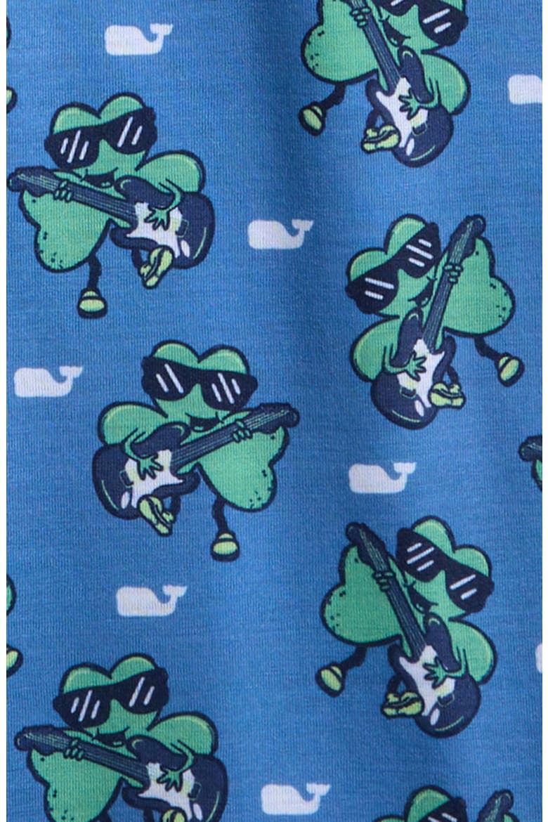 Kids' Knit Pajama Pants, Alternate, color, SHAM ROCKS CLUB BLUE