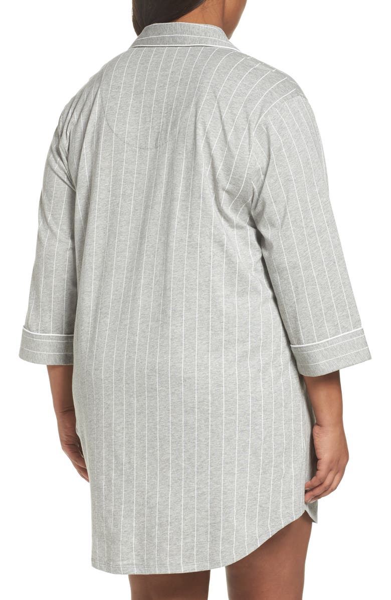 Lauren Ralph Lauren Knit Jersey Sleep Shirt, Alternate, color, Greystone