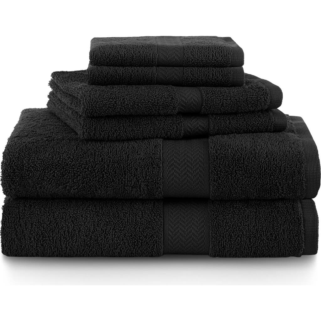 Martex Ringspun 6-piece Towel Set In Black