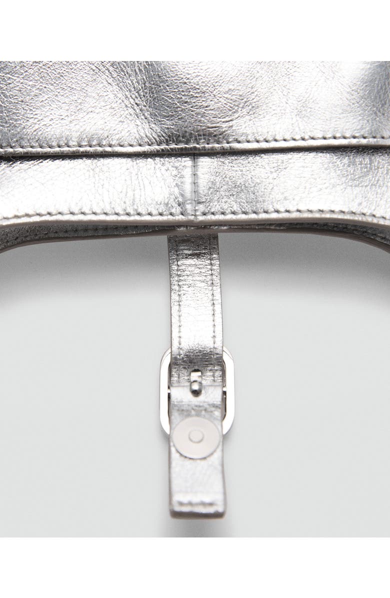 MANGO Metallic Leather Shoulder Bag, Alternate, color,