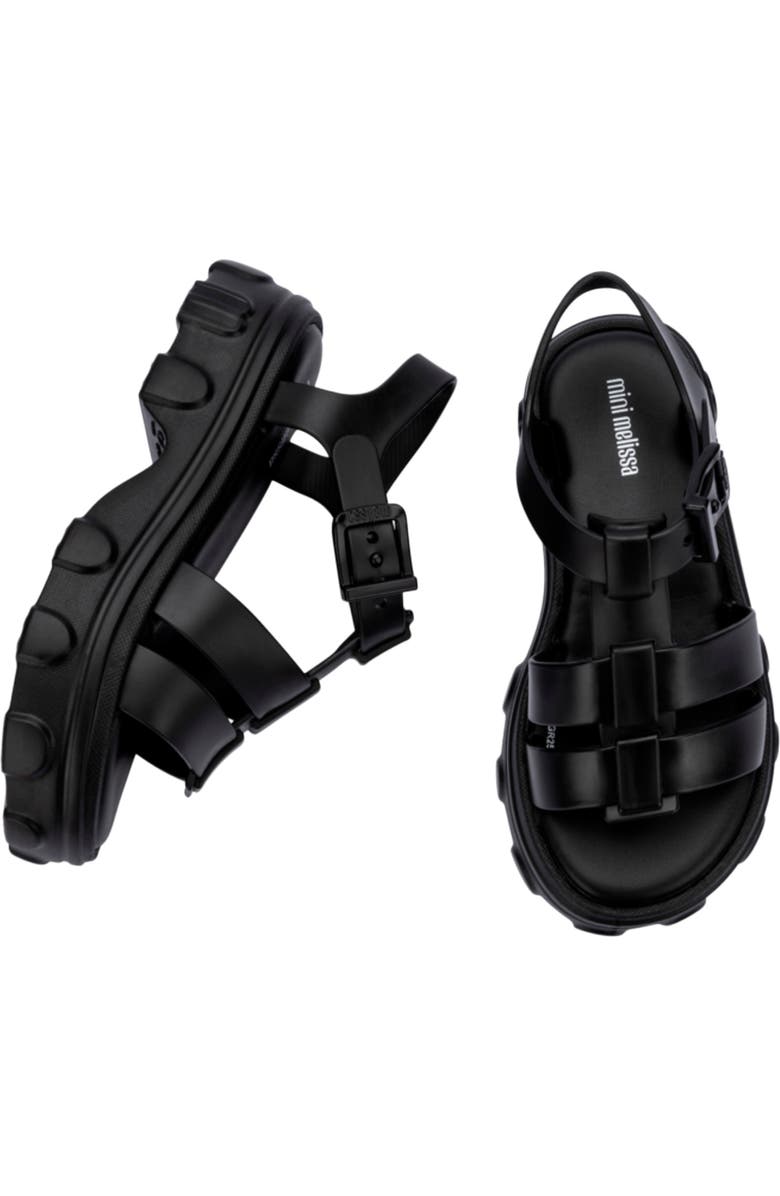 Mini Melissa Kids' Ella Platform Sandal, Alternate, color, Black