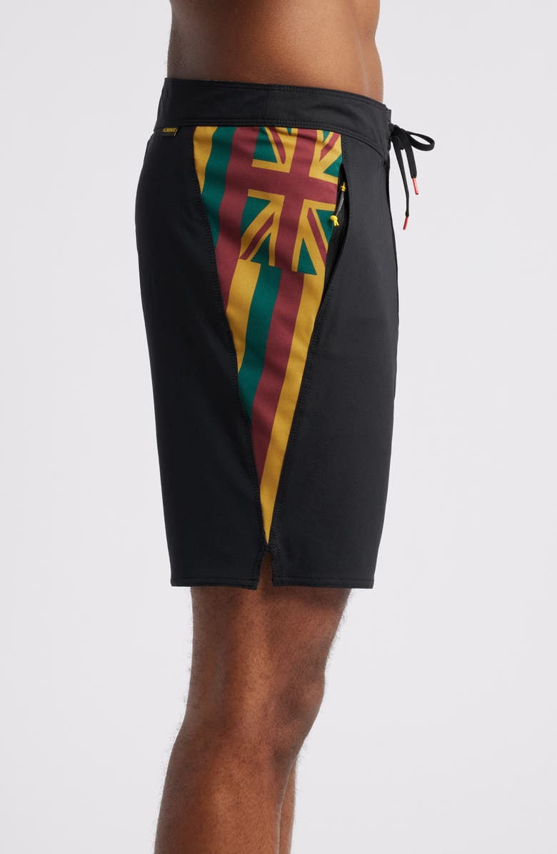 Florence Pro Hawaii Water Repellent Board Shorts, Alternate, color, Black Multi