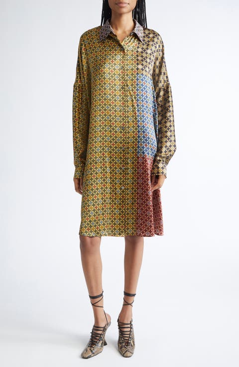 DRIES VAN NOTEN 21aw ジオメトリック ジャガード ガウン DRIES VAN NOTEN 21aw ジオメトリック ジャガード ガウン-新品未
