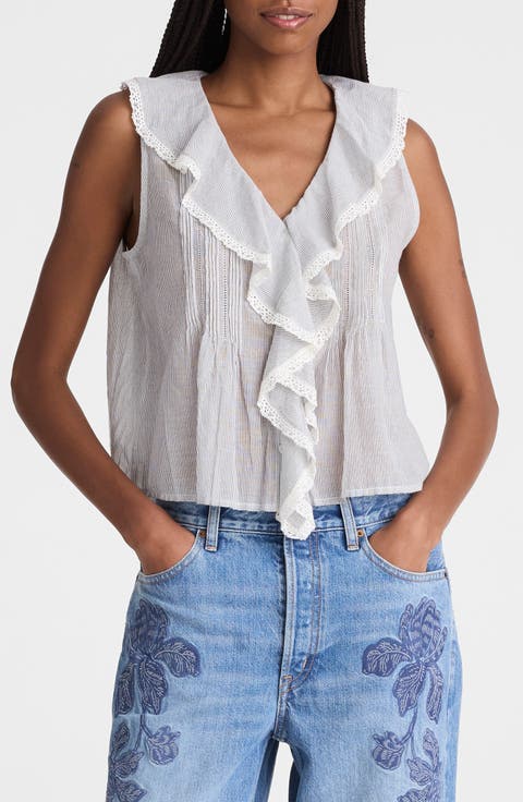The Blaire Ruffle Sleeveless Top