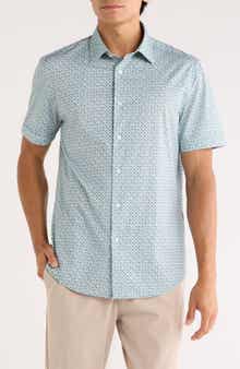 Bugatchi Miles OoohCotton® Short Sleeve Button-Up Shirt