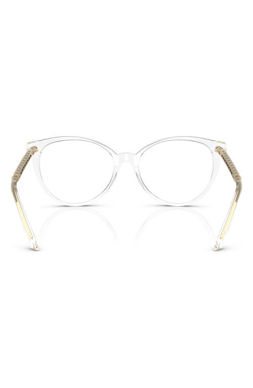 Versace 52mm Cat Eye Optical Glasses In Crystal