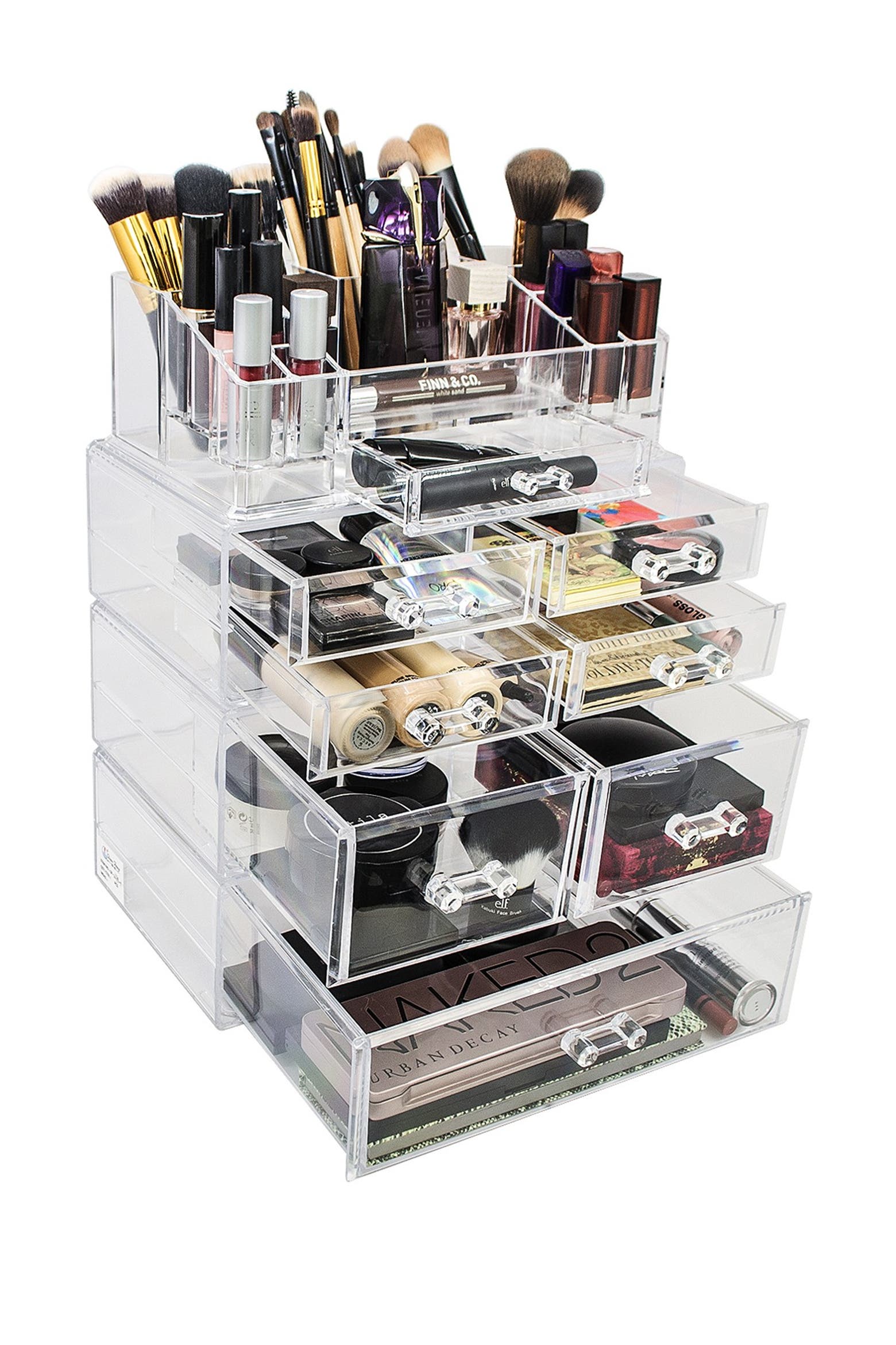 Small Rectangular Makeup SORBUS Acrylic 4 Level Cosmetics Makeup & Jewelry Storage Case Display ...