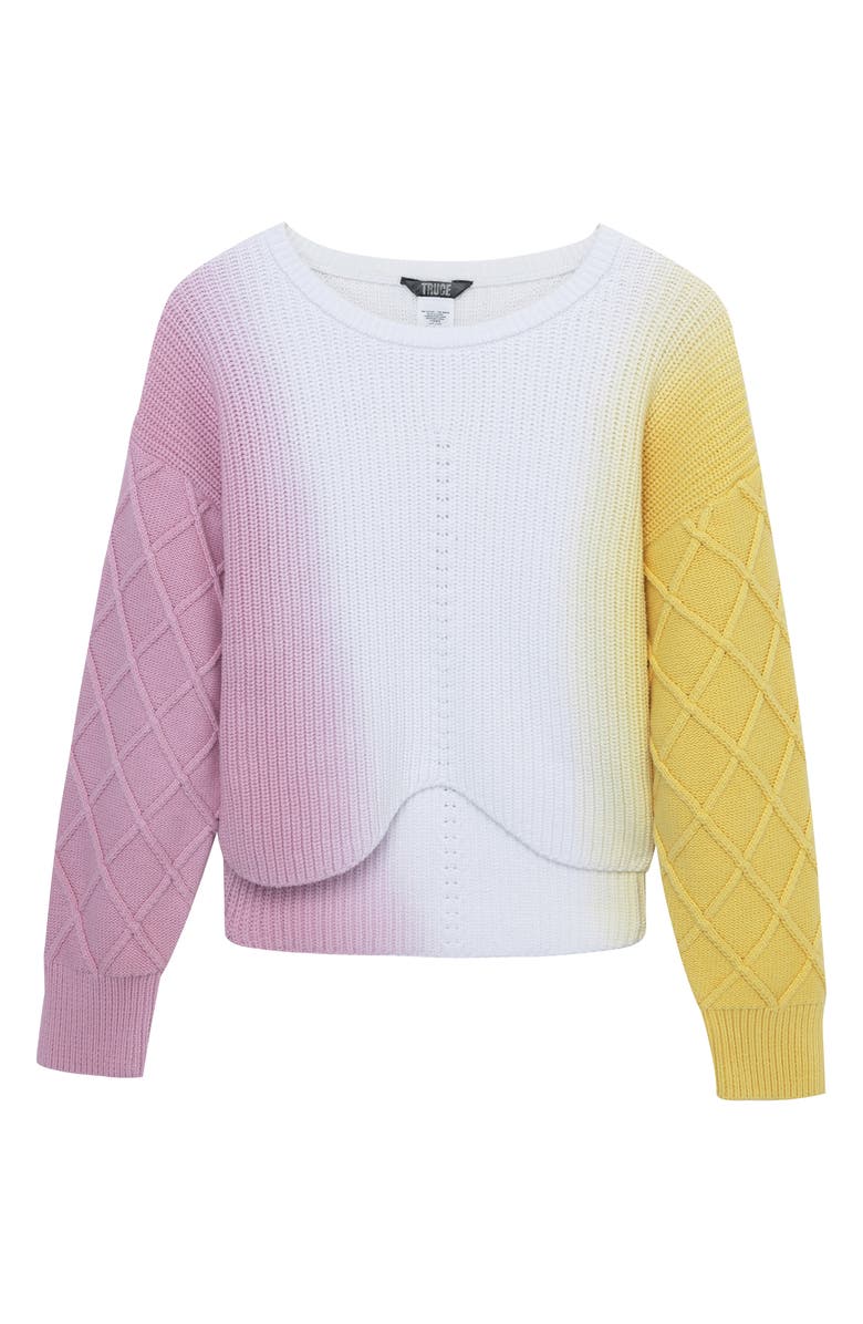 Truce Kids' Ombré Cotton Crewneck Sweater, Main, color, 