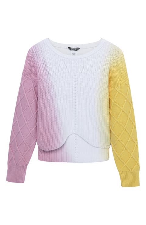 Kids' Ombré Cotton Crewneck Sweater (Big Kid)