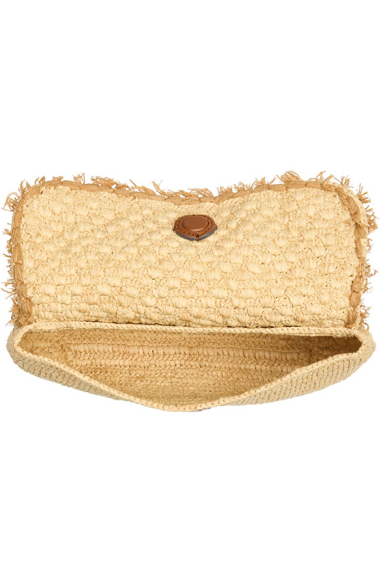 Anya Hindmarch Crochet Cactus Raffia Clutch, Alternate, color, Natural