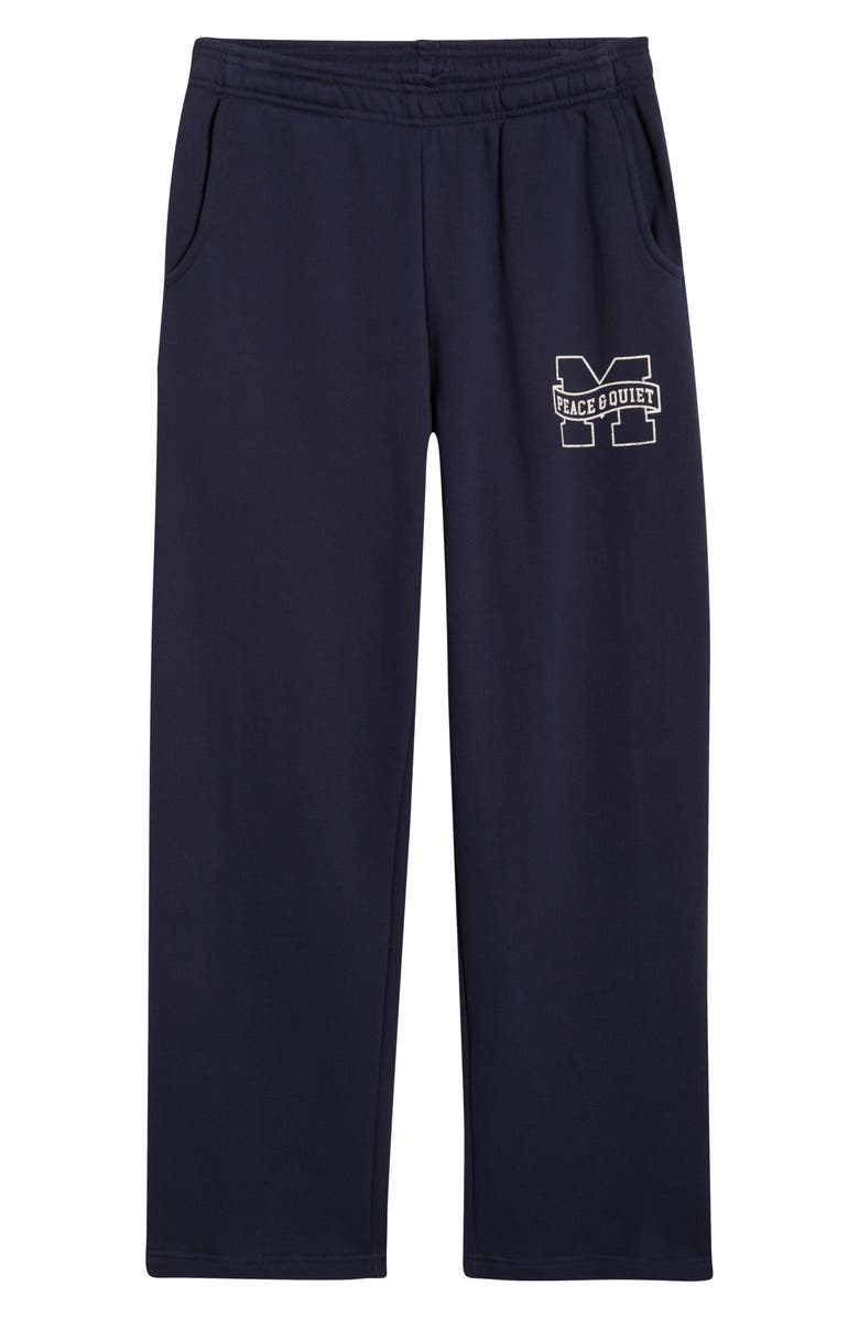 Museum of Peace & Quiet Banner Cotton Fleece Sweatpants, Alternate, color, Navy