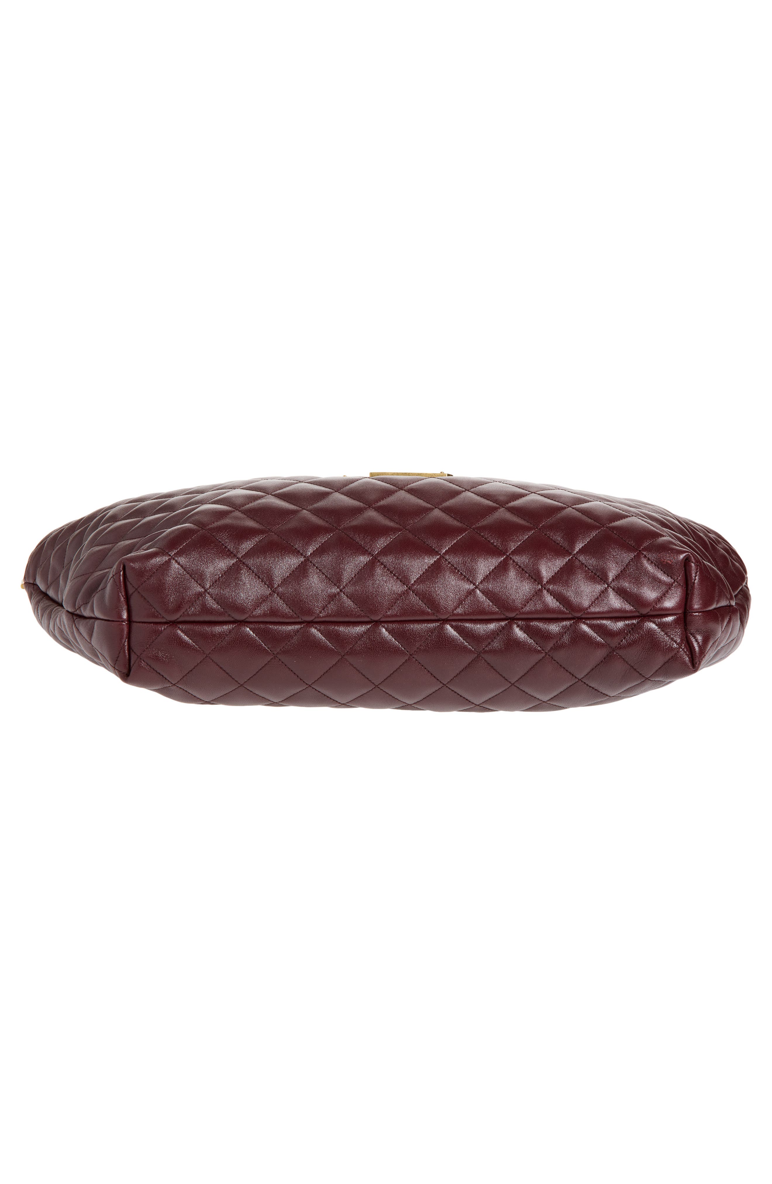 Maxi Quilted Leather Shopper, Alternate, color, ROUGE CABERNET