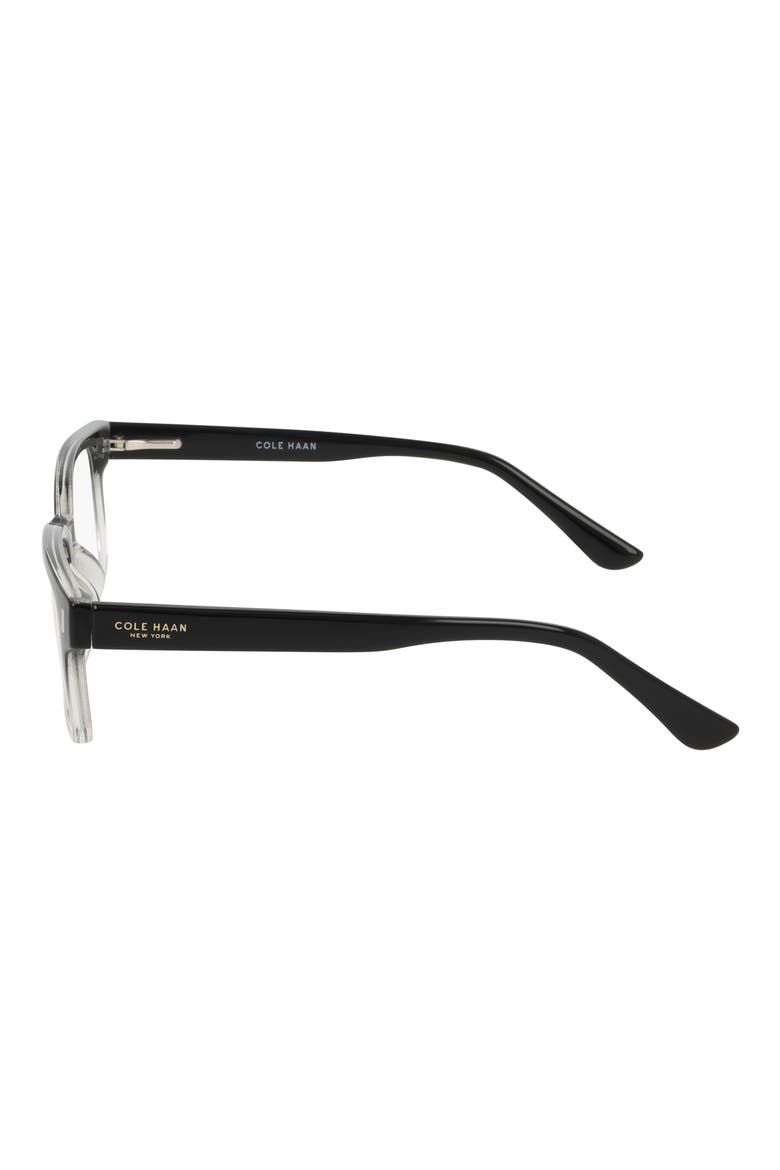 52mm Square Reading Glasses, Alternate, color, BLACK OMBREY CLEAR