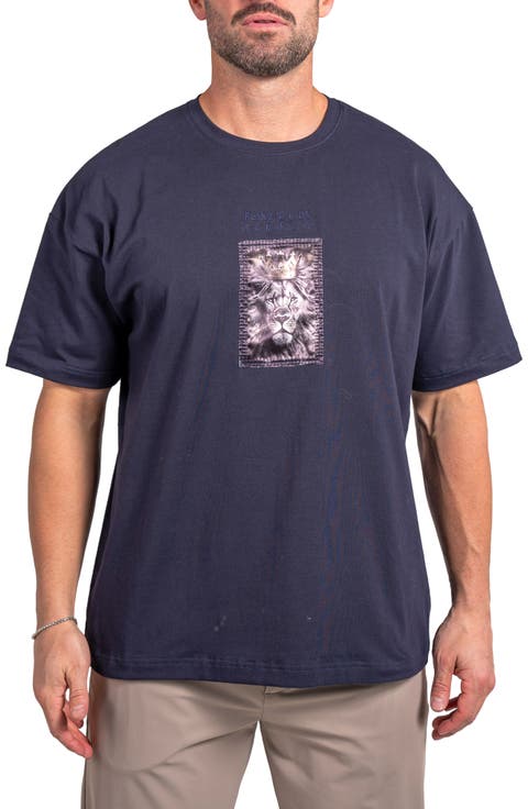 Ascension Being Appliqué Cotton Graphic T-Shirt