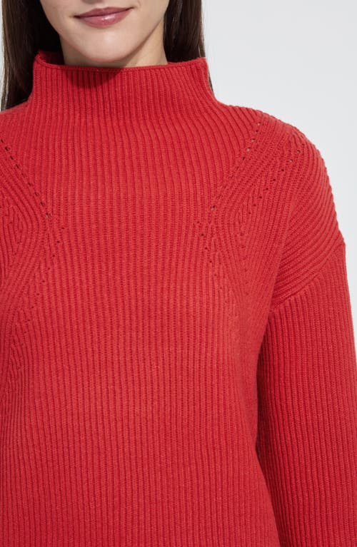 Lyssé Lysse Hyacinth Rib Sweather In Red