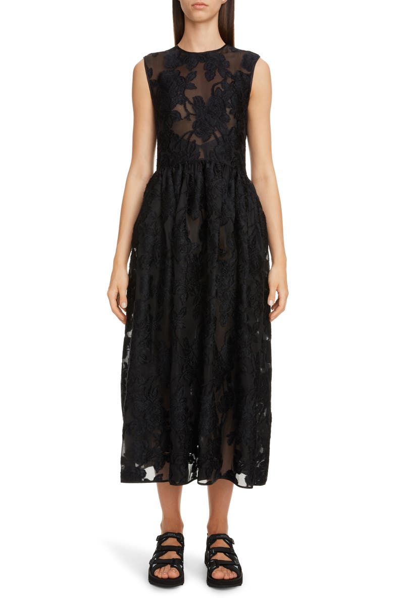 Cecilie Bahnsen Emma Floral Jacquard Midi Dress, Main, color, 