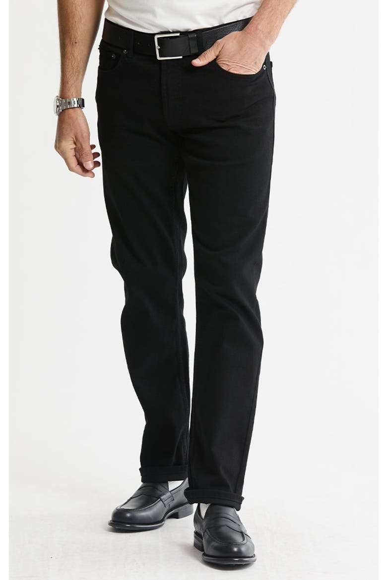 Relaxed Straight Fit 5-Pocket Denim Pants, Alternate, color, Black