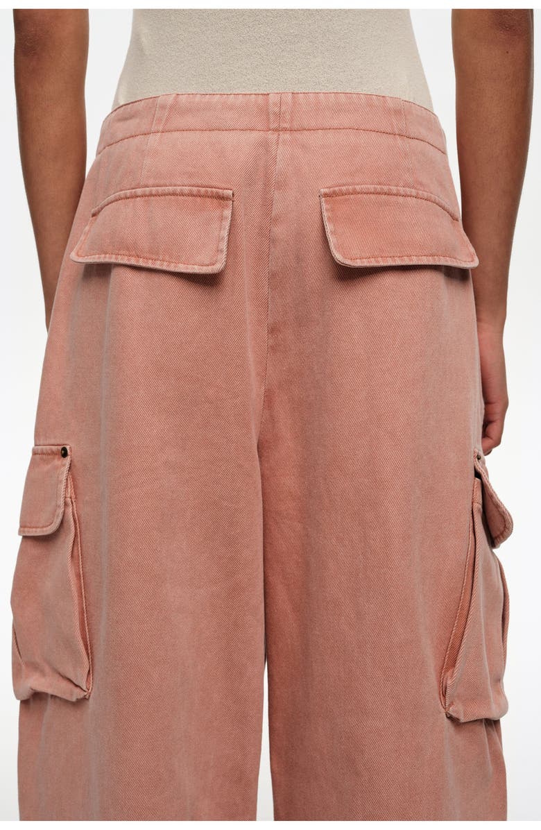 Bimba y Lola Denim Cargo Trousers, Alternate, color, Peach
