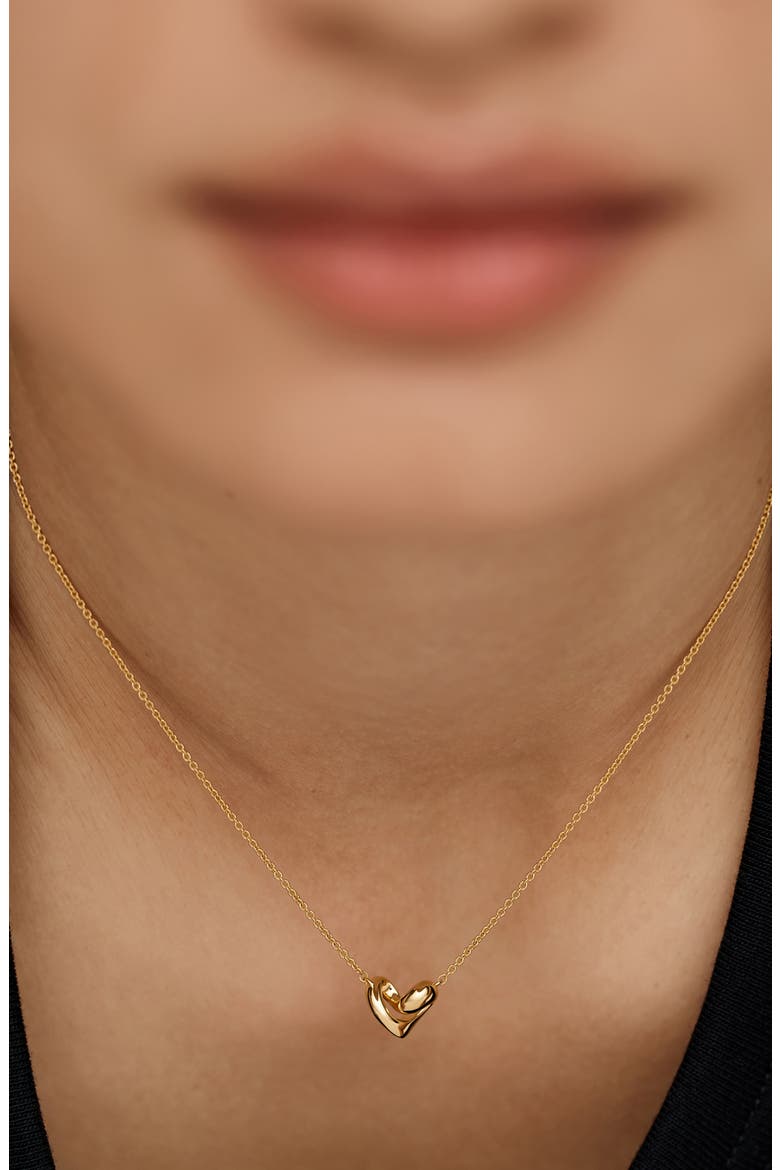 Small Infinity Heart Necklace, Alternate, color, 18CT GOLD VERMEIL