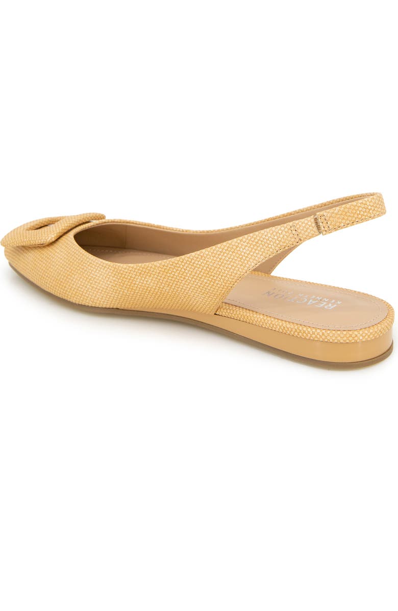 Kenneth Cole Reaction Linton Buckle Slingback Flat, Alternate, color, Natural Weave