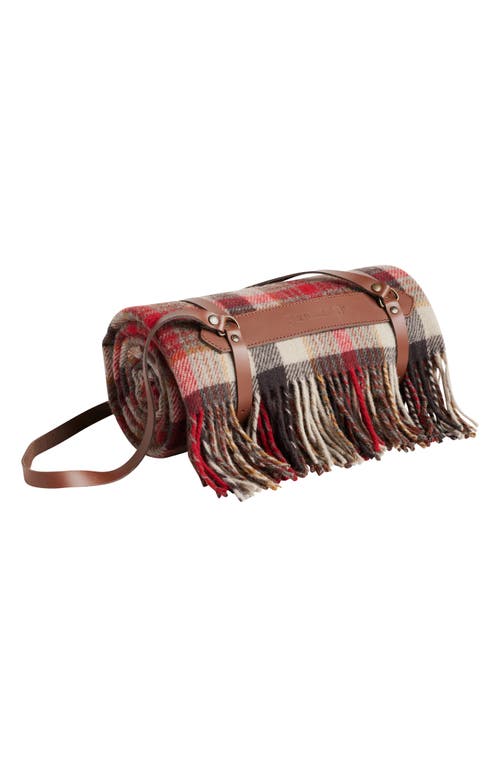 Pendleton Wool Motor Robe Blanket & Carrier In Brown