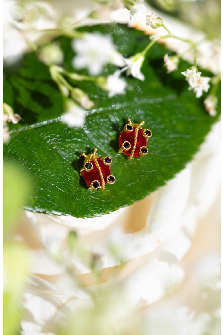 Spot Me If You Can Stud Earrings, Alternate, color, GOLD