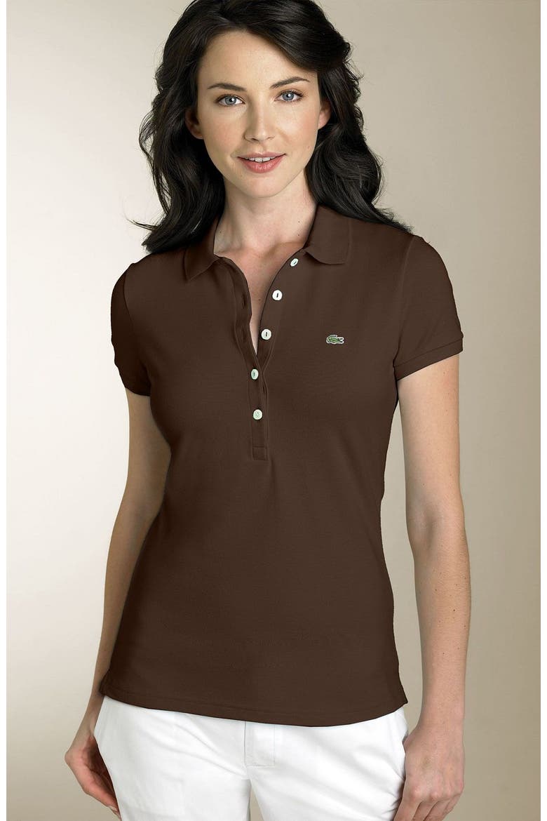 New Stretch Piqué Polo, Main, color, HAVANA