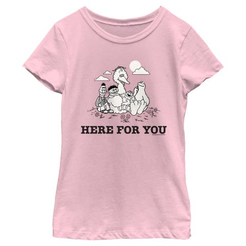 Girl's Sesame Street Here For You  Graphic T-Shirt