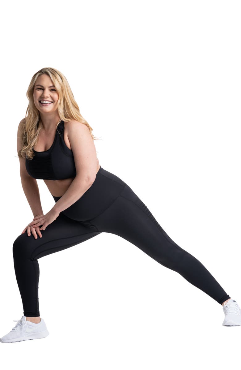 Preggo Leggings Kahina High Waist Maternity/Postpartum Active Leggings, Alternate, color, Black
