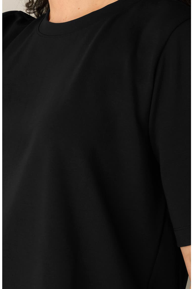Crewneck Relaxed T-shirt, Alternate, color, BLACK