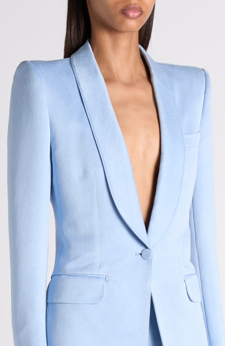 TOM FORD Washed Cotton & Silk Duchesse Satin Jacket, Alternate, color, Mineral Blue