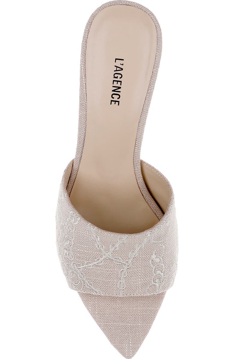 L
AGENCE Lolita VII Slide Sandal, Alternate, color, Natural Fabric