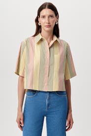 Exquise Ambra Half Sleeve Crop Shirt