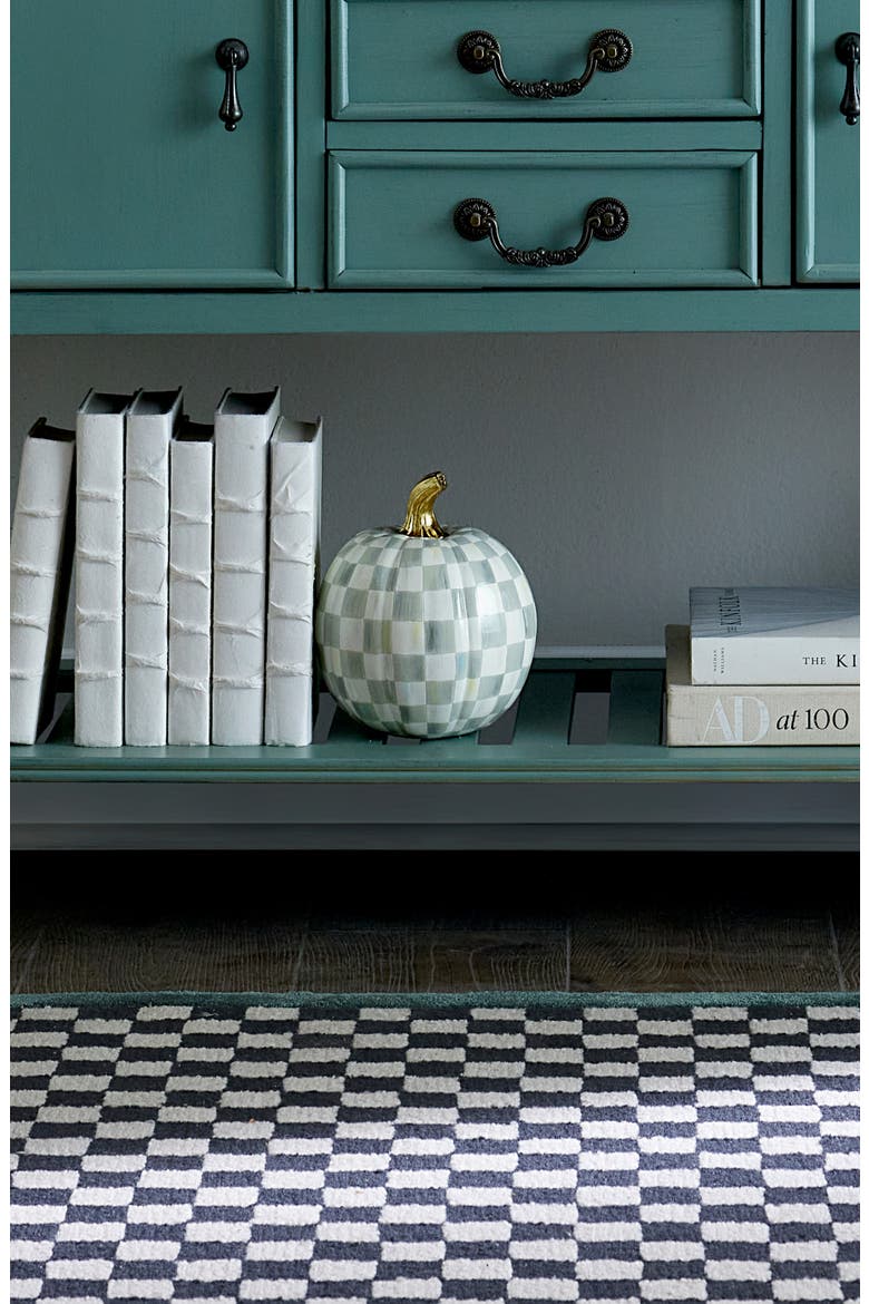 Sterling Check Mini Pumpkin, Alternate, color, GREY