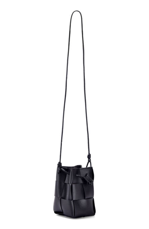 Adornia Patchwork Bucket Bag In Black