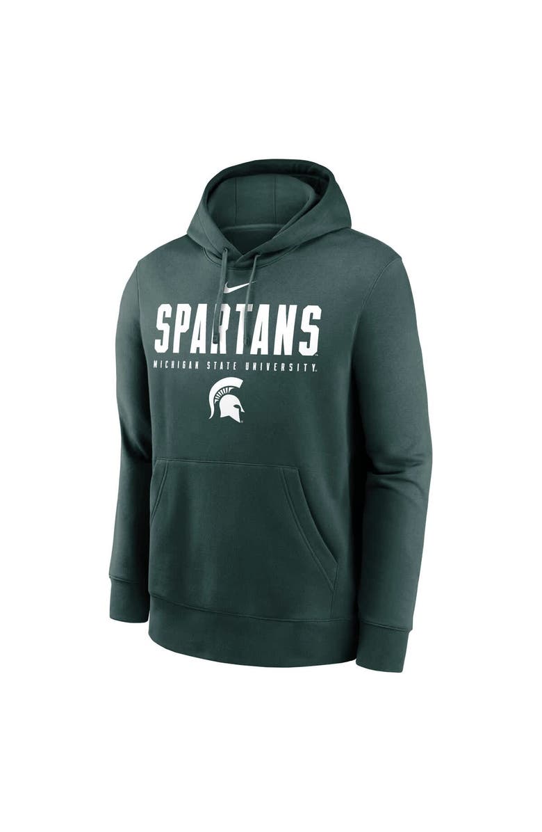 Nike Men's Nike  Green Michigan State Spartans Primetime Dynamic Mascot Club Fleece Pullover Hoodie, Alternate, color, 