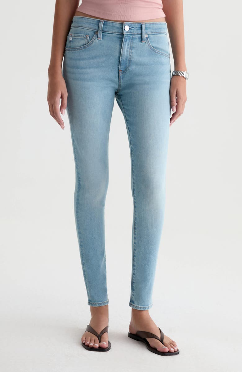 AG Farrah Mid Rise Ankle Skinny Jeans, Main, color, Brix