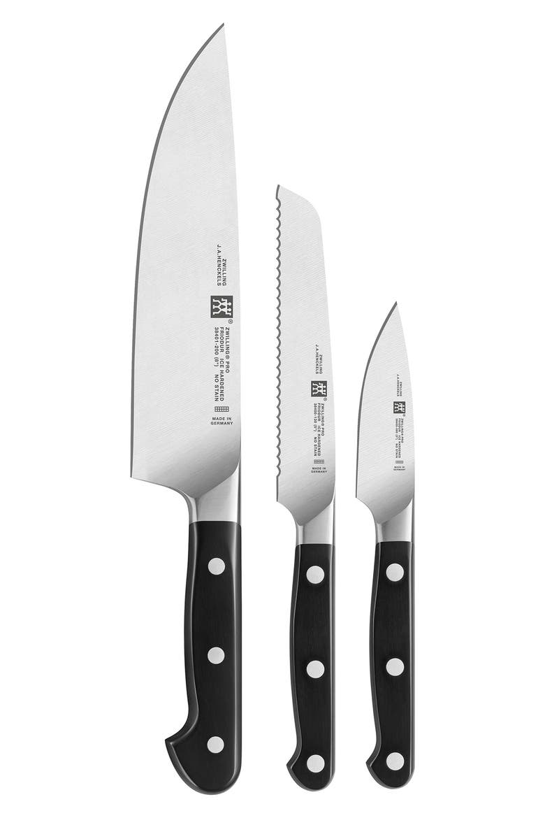 Pro 3-Piece Knife Starter Set, Main, color, SILVER