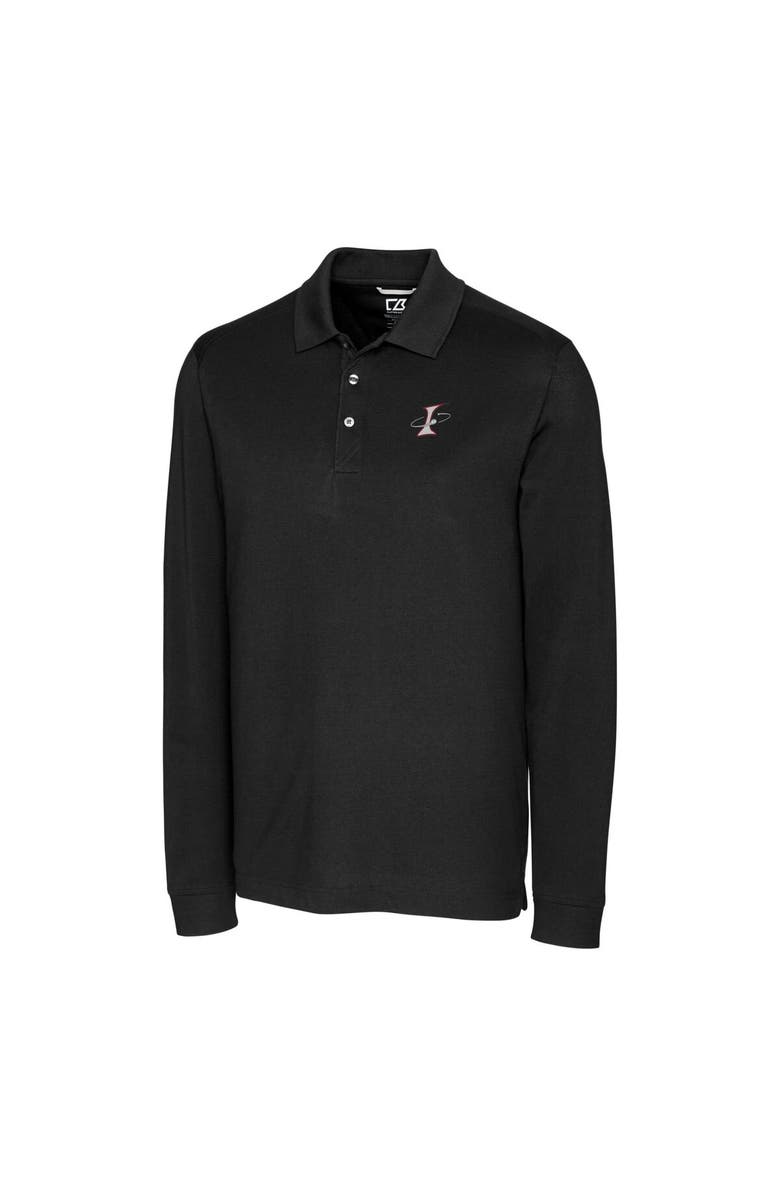 Cutter & Buck Men's Cutter & Buck Black Albuquerque Isotopes DryTec Advantage Tri-Blend Pique Long Sleeve Polo, Alternate, color, 