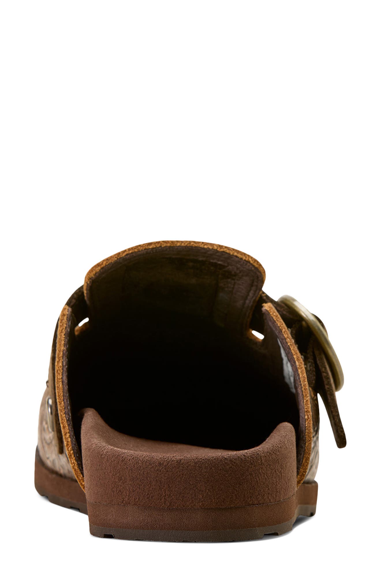 Country Mule, Alternate, color, BROWN FLORAL EMBOSS