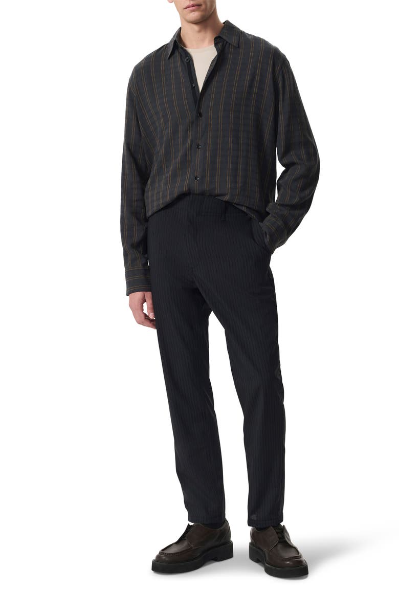 rag & bone Dalton Dobby Plaid Shirt, Alternate, color, Black