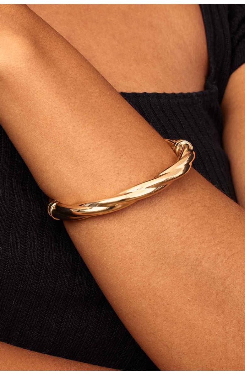 Oradina 14K Gold Arm Candy Bangle, Alternate, color, White Gold