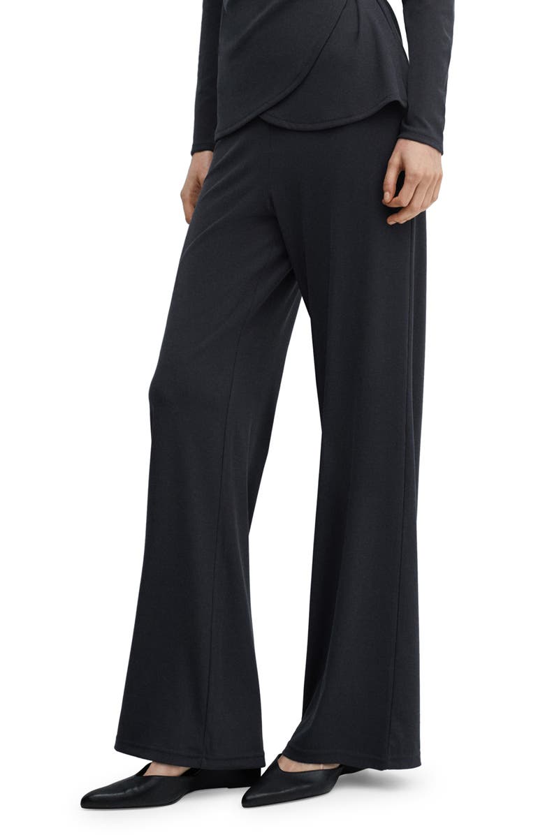 MANGO Wide Leg Pull-On Pants, Alternate, color, 
