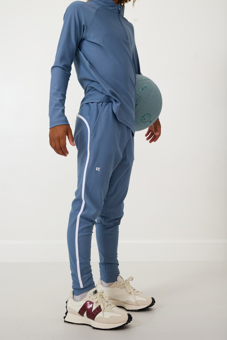 Boys Warm-Up Retro Jogger Pant, Alternate, color, Slate Blue