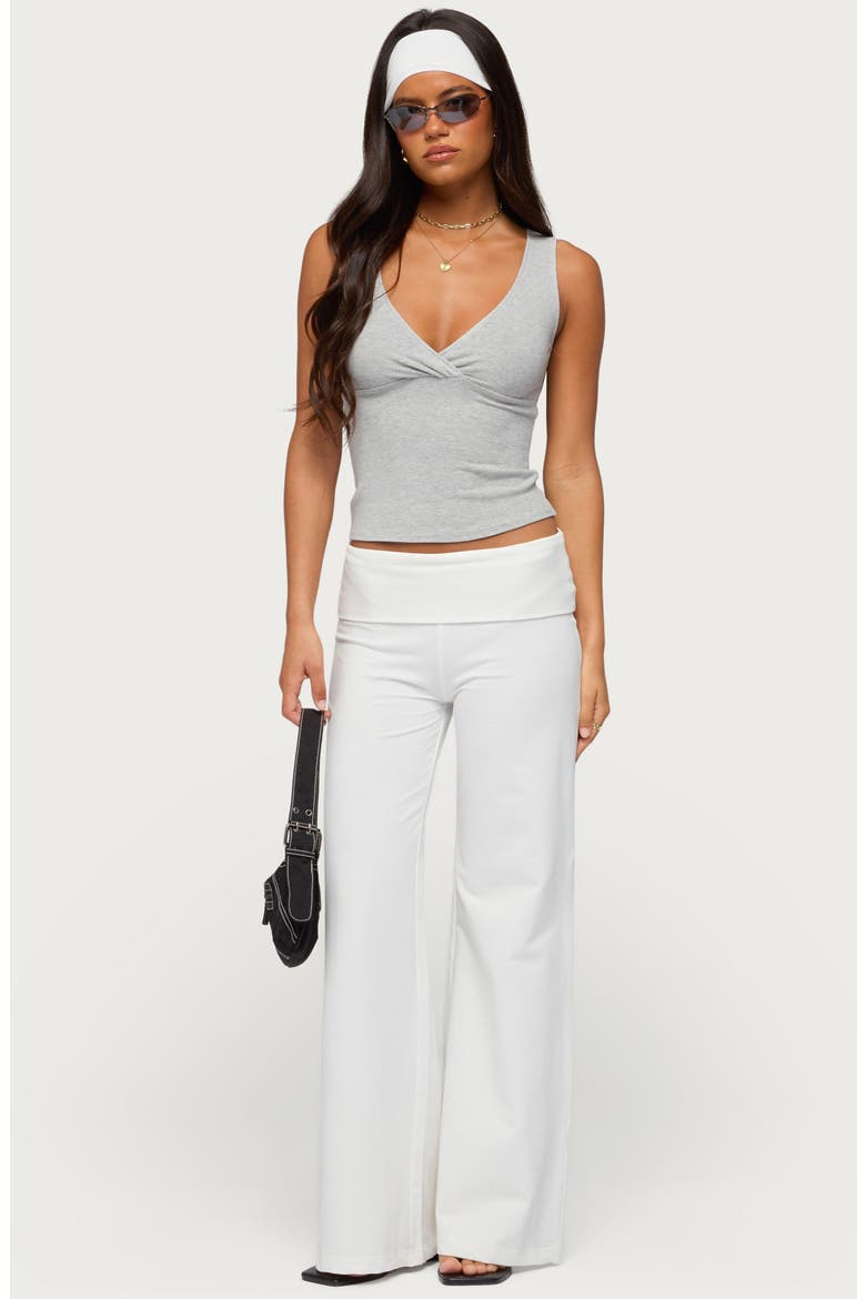 Lalisa V-Neck Tank, Alternate, color, LIGHT-GRAY-MELANGE