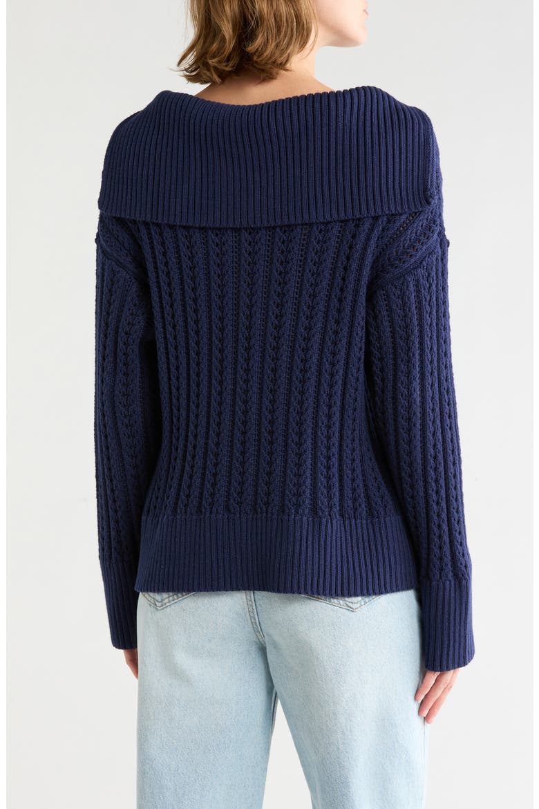 Zoe Sailor Collar Sweater, Alternate, color, COASTLINE