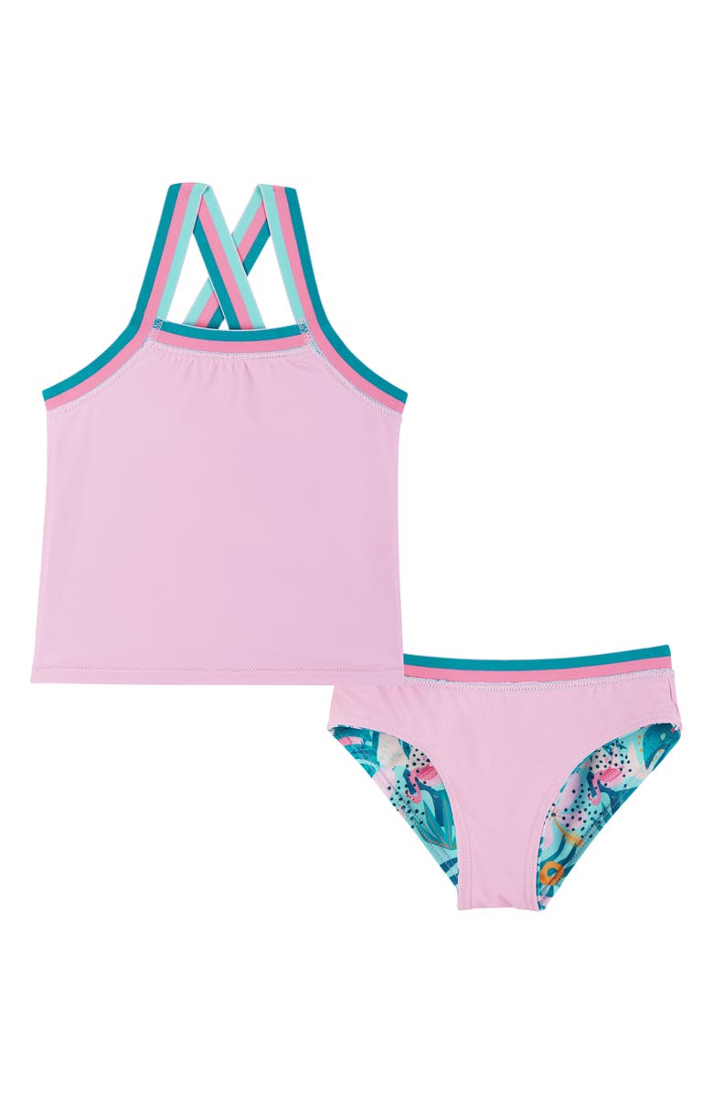 Andy & Evan Kids' Reversible Two-Piece Tankini Swimsuit, Alternate, color, 