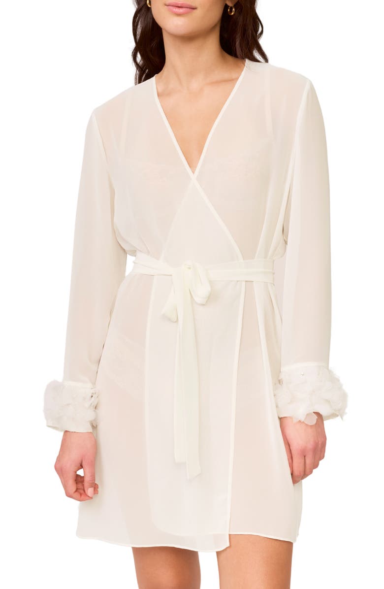 Rya Collection Haven Chiffon Robe, Main, color, Ivory