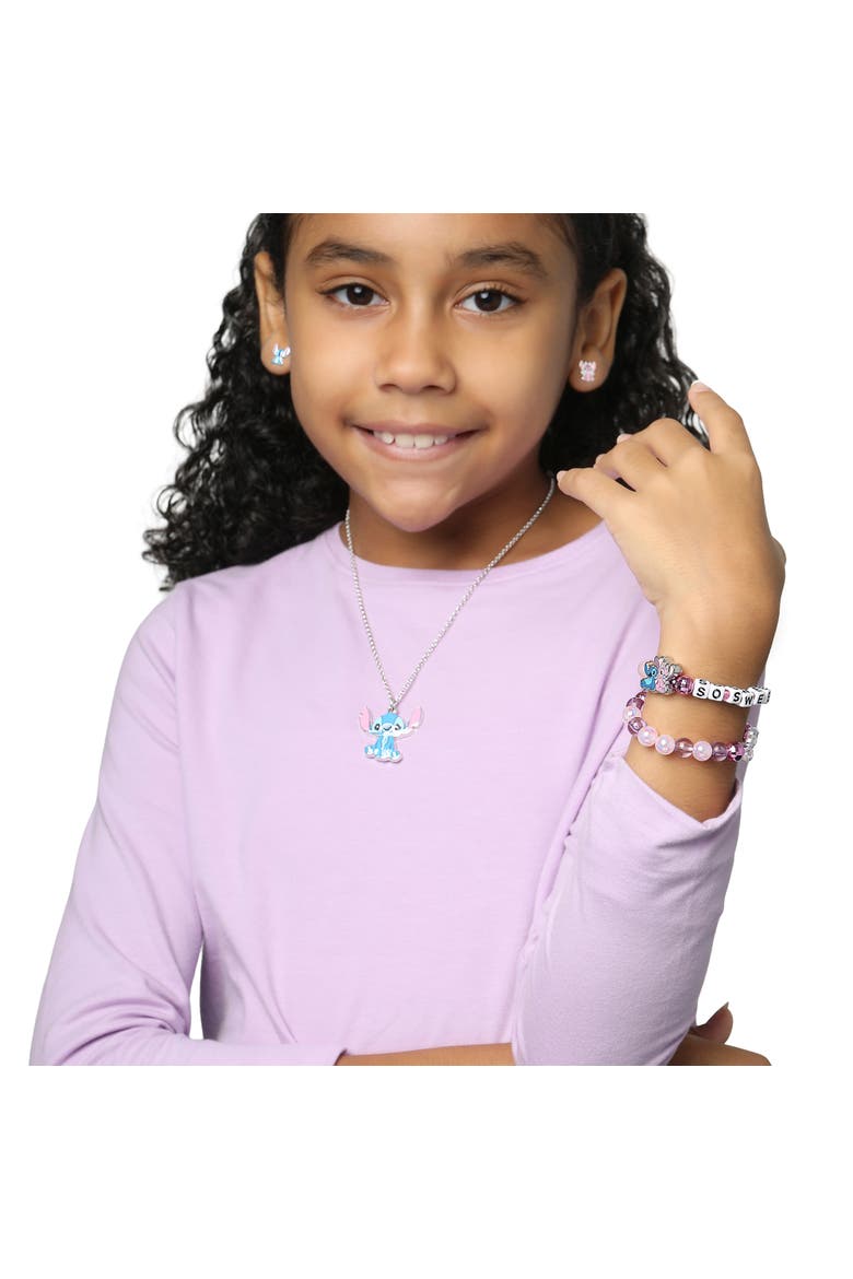 Angel & Stitch Bracelet Set for Girls 2-Piece Official License, Alternate, color, Purple